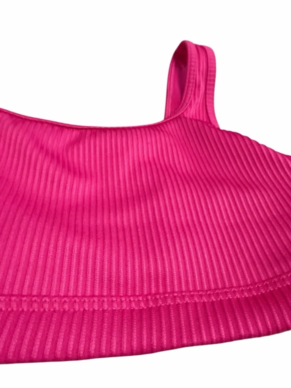 Abercrombie Kids Girls Hot Pink Ribbed Two-Piece Bikini | Size 11/12